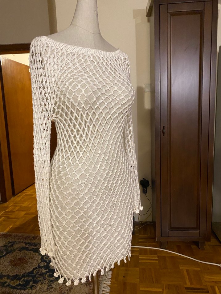 File Uzun Kollu Triko Elbise - Görsel 2