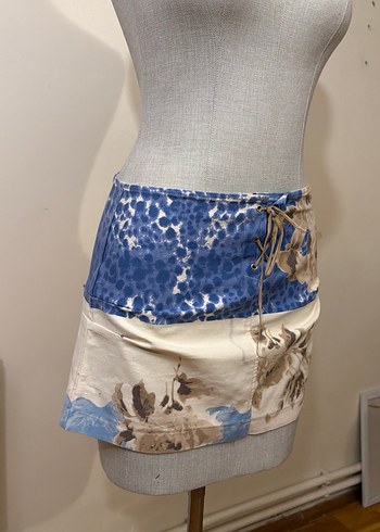 Bohem Stil Bağcıklı Mini Etek Y2K - Görsel 2