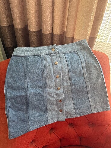m Beden mavi Renk Pull&Bear Mini kot etek .