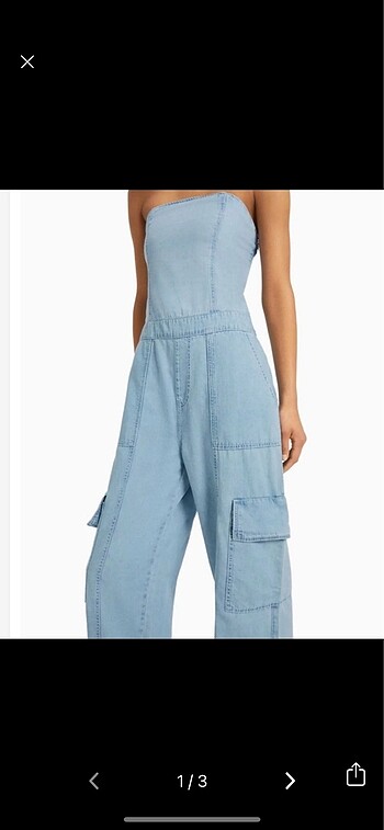 Bershka straplez kot tulum