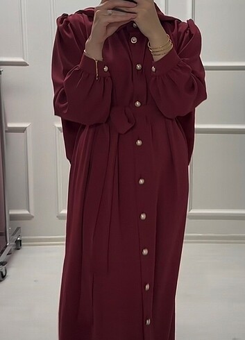 Bordo elbise