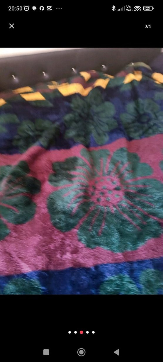 Çok Renkli Batik Desenli Battaniye - Görsel 3