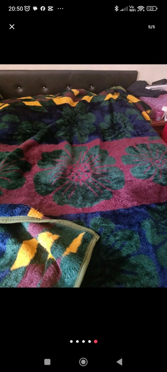 Çok Renkli Batik Desenli Battaniye - Görsel 5