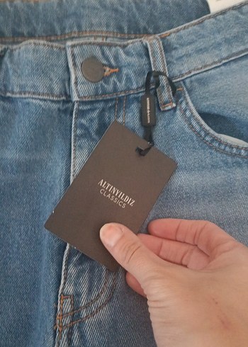 Kadın Mavi Normal Kesim Denim Jean - Görsel 2