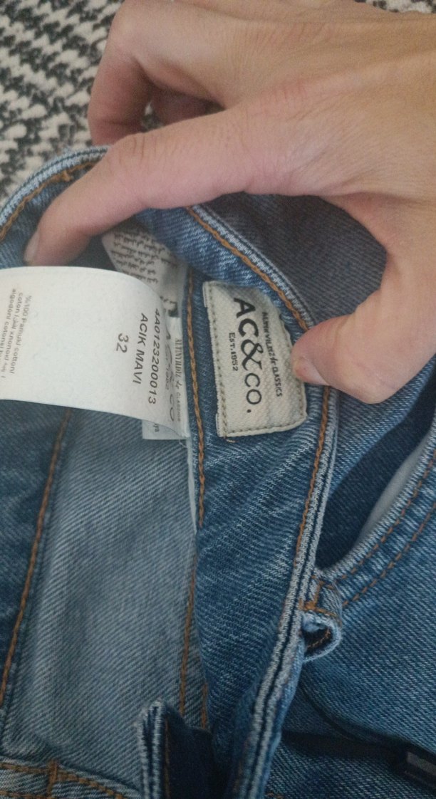 Kadın Mavi Normal Kesim Denim Jean - Görsel 4