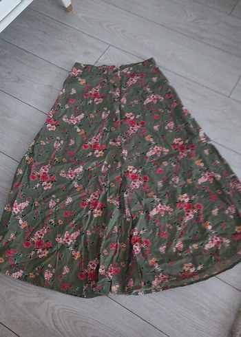 Çiçek Desenli Uzun Bohem Kadın Etek - Görsel 2