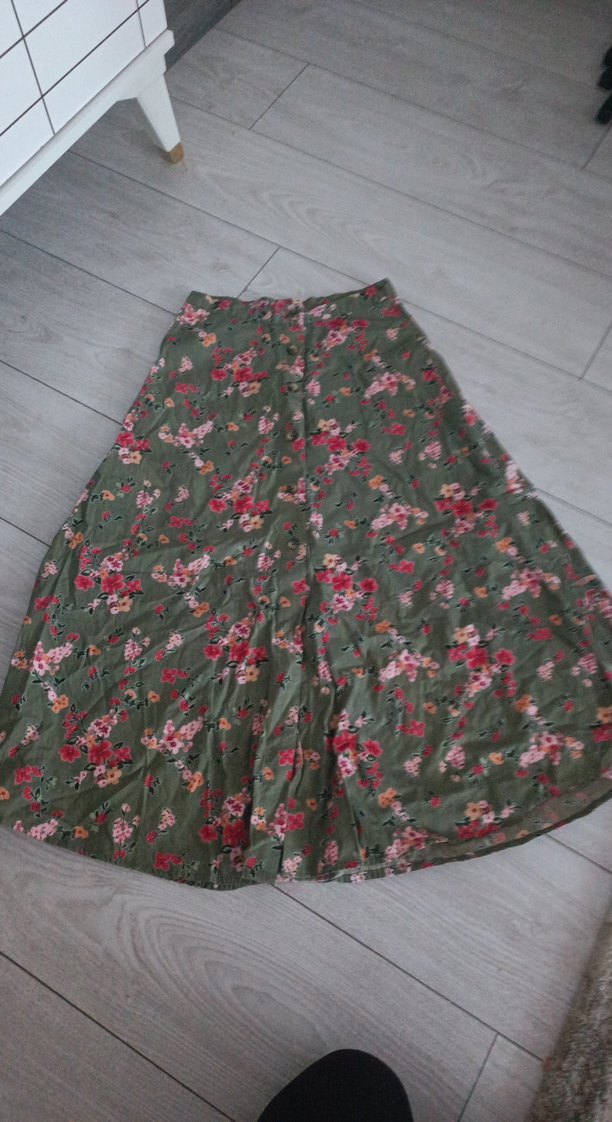 Çiçek Desenli Uzun Bohem Kadın Etek - Görsel 2