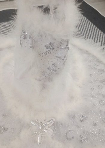 Straplez Bohem Uzun Beyaz Gelinlik - Görsel 5