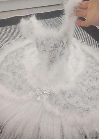 Straplez Bohem Uzun Beyaz Gelinlik - Görsel 2