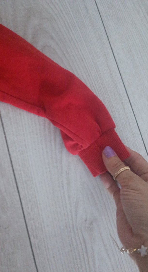 Kız Çocuk Kırmızı Baskılı Sweatshirt - Görsel 4