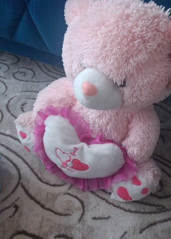 Pembe Peluş Ayıcık ve Bez Bebek - Görsel 5