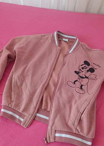 Kız Çocuk Pembe Fermuarlı Sweatshirt