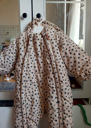 hm marka Leopar Desenli Bebek Kışlık Tulumu - Görsel 3