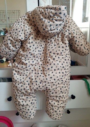 hm marka Leopar Desenli Bebek Kışlık Tulumu - Görsel 4