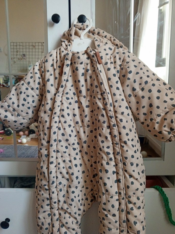 hm marka Leopar Desenli Bebek Kışlık Tulumu - Görsel 2