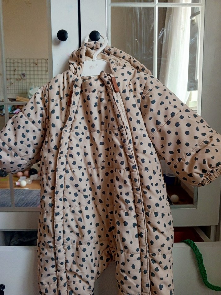 hm marka Leopar Desenli Bebek Kışlık Tulumu - Görsel 3