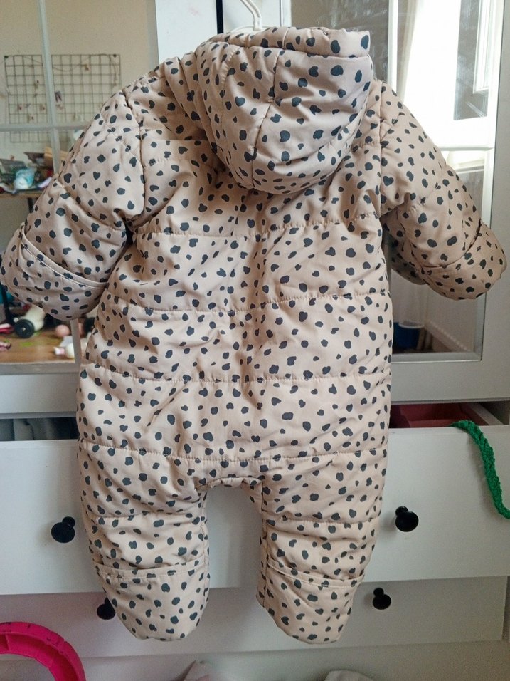 hm marka Leopar Desenli Bebek Kışlık Tulumu - Görsel 4