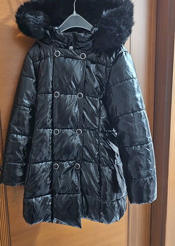 Siyah Kürklü Kadın Kışlık Mont - Görsel 4