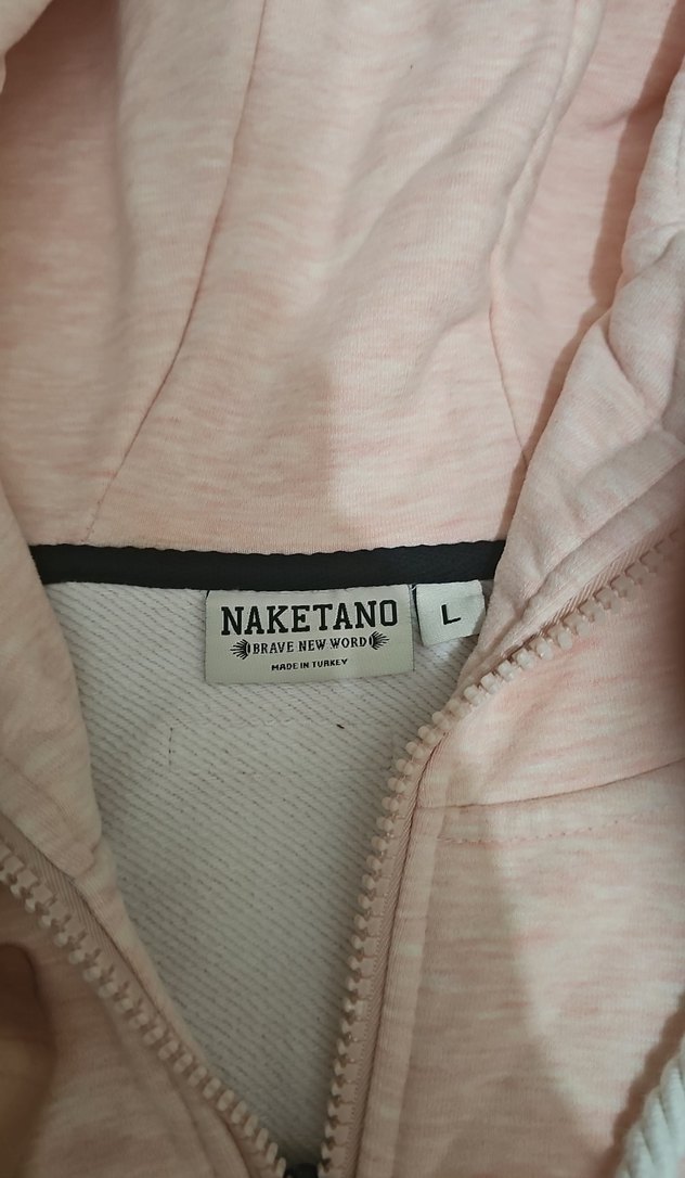 Pembe Kapüşonlu Fermuarlı Spor Sweatshirt naketano marka - Görsel 5