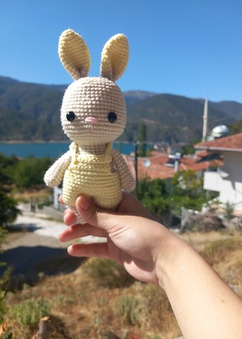 Diğer Pastel Sarı Amigurumi Tavşan Oyuncak