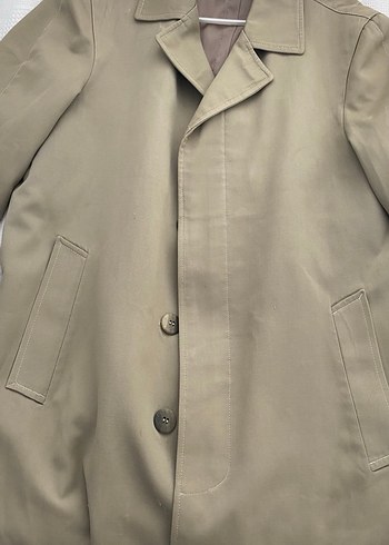 Bej Midi Erkek Klasik Düğmeli Kaban - Görsel 7