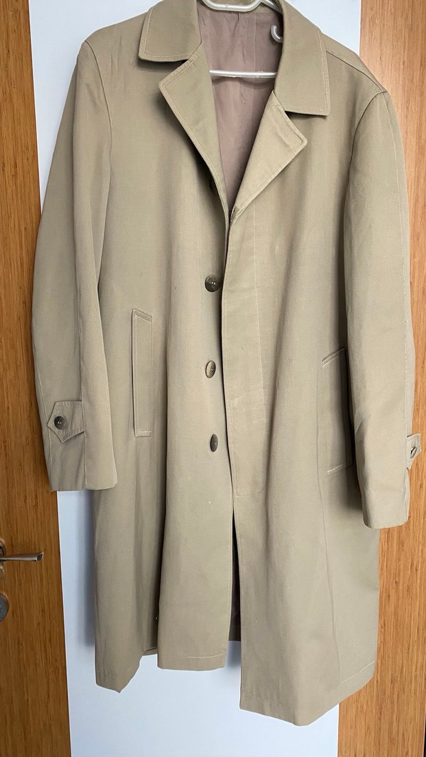 Bej Midi Erkek Klasik Düğmeli Kaban - Görsel 3