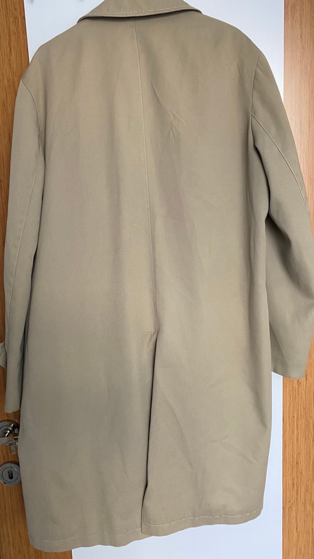 Bej Midi Erkek Klasik Düğmeli Kaban - Görsel 4