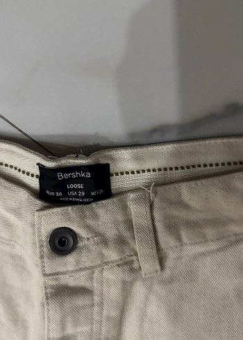 36 Beden ten rengi Renk Bej Regular Fit Midi Kot Pantolon