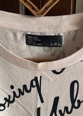 Bershka Pembe Baskılı Salaş Atlet