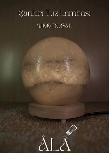 Küçük Çankırı Küre Tuz Lambası - Ay Işığı Lamba