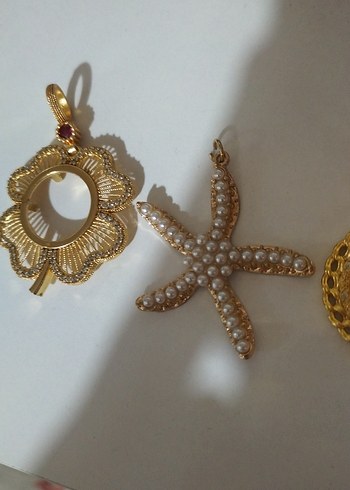 Accessorize Altın Renkli kolye uçları