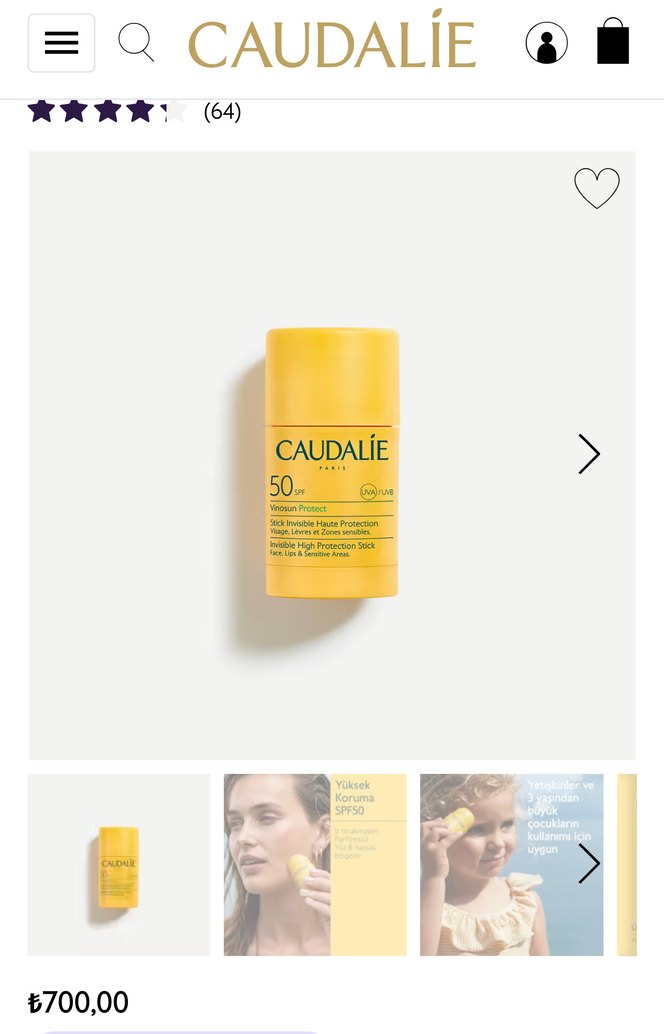 Caudalie SPF 50 Yüksek Koruma Güneş Stick - Görsel 2