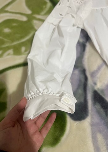 Nakışlı Bohem Beyaz Pamuklu Gömlek - Görsel 3