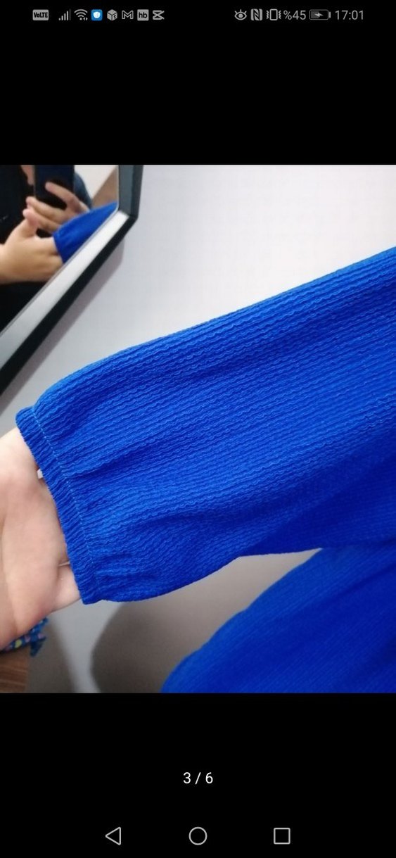 Mavi Uzun Kollu Salaş Gömlek, pantolon. İkili takım - Görsel 3