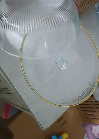 Renkli Cam Kapaklı Fanus,kutulu - Görsel 2