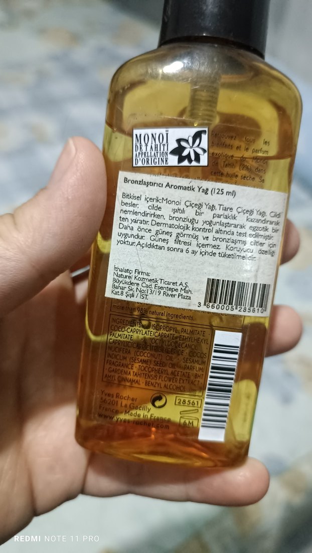 Yves Rocher Bronzlaştırıcı Aromatik Yağ 125 ml - Görsel 4