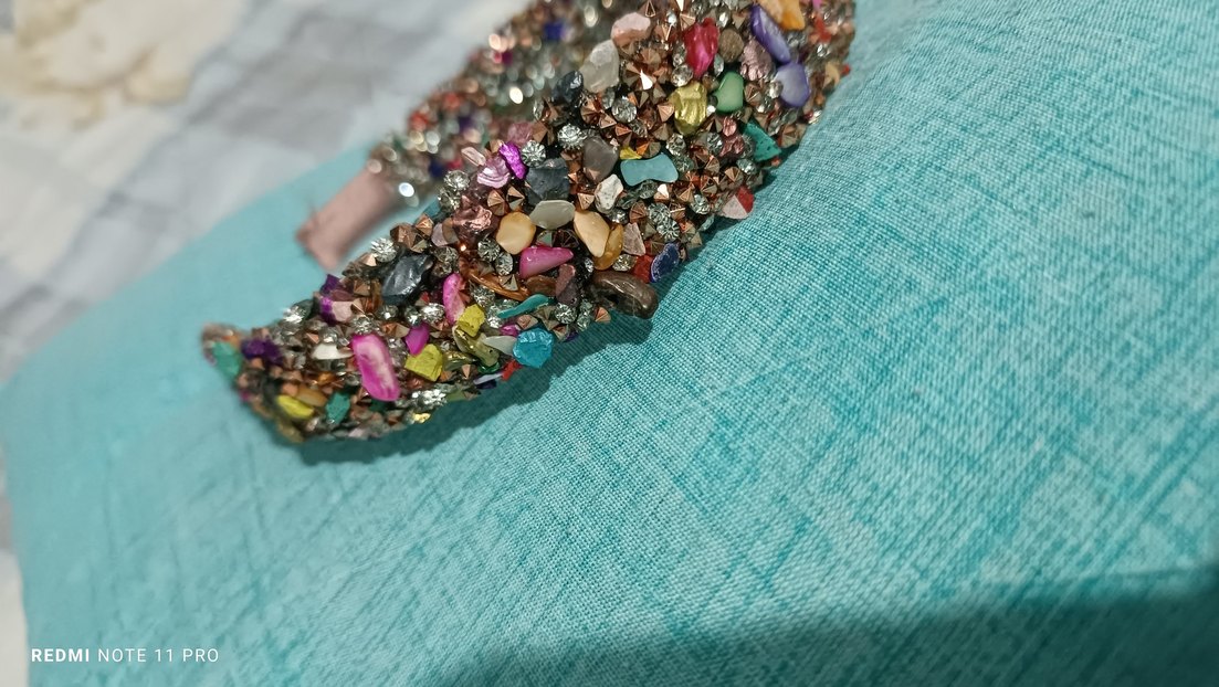 Renkli gerçek tasli Kadın taç - Görsel 3