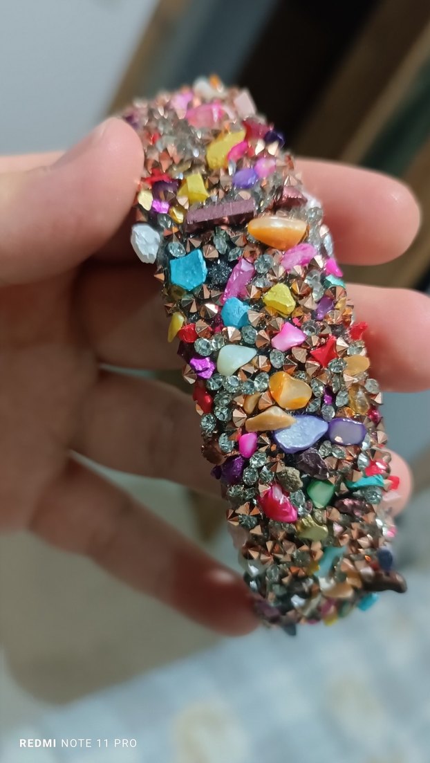 Renkli gerçek tasli Kadın taç - Görsel 5