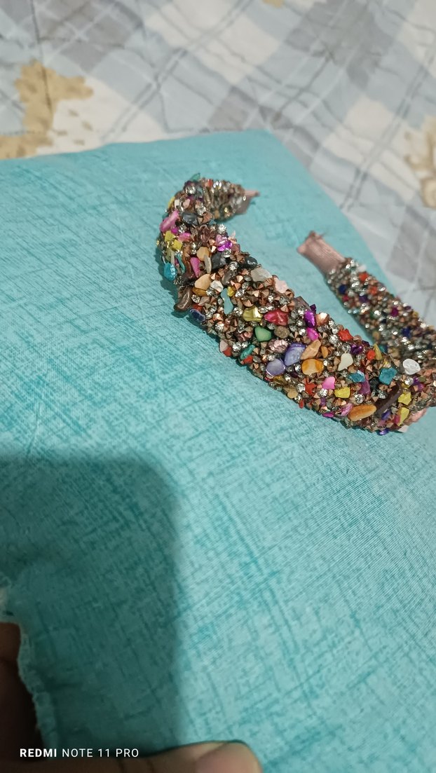 Renkli gerçek tasli Kadın taç - Görsel 2