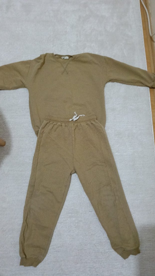 Kahverengi Keten Sweatshirt ve Eşofman - Görsel 2