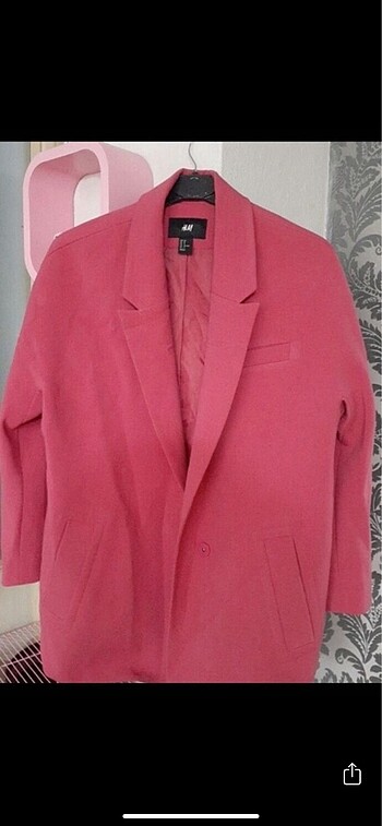 Pembe oversize ceket