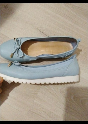 Zara Mavi Kadın Dolgu Topuklu Babet