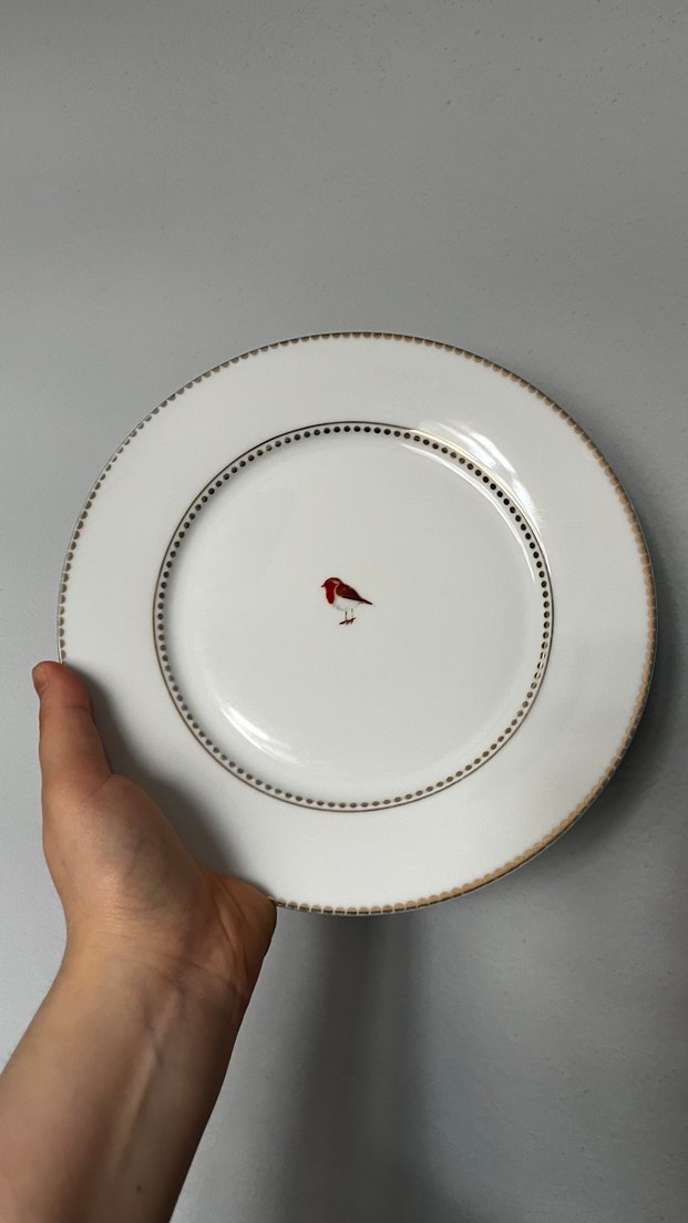 Pip studio beyaz Kuş Desenli Tabak - Görsel 2