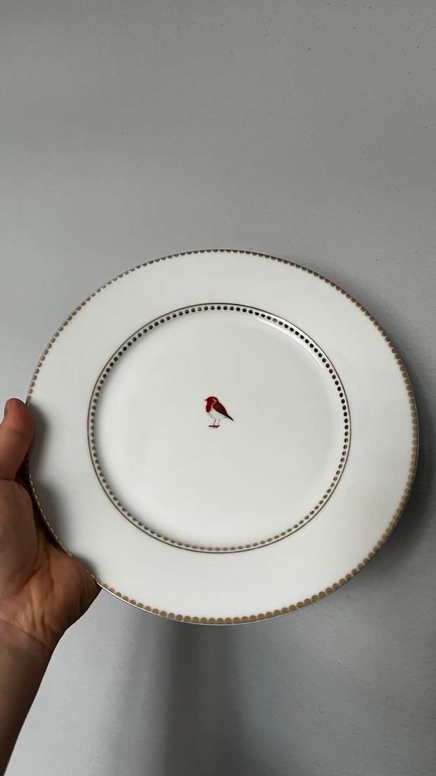 Pip studio beyaz Kuş Desenli Tabak - Görsel 4