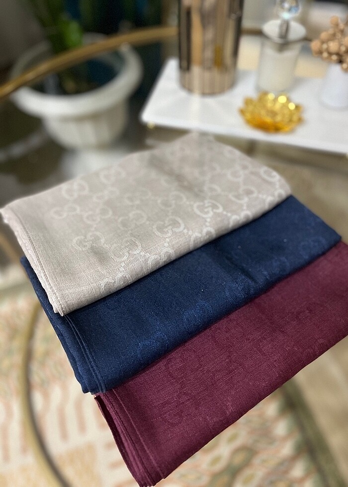 Gucci ithal a kalite yün ipek şal - Görsel 2