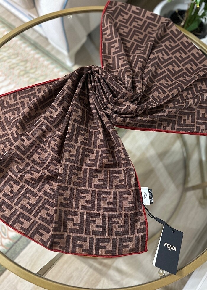 Fendi ithal a kalite yün ipek şal - Görsel 3