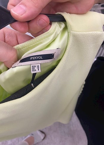 ipekyol Sarı Mini Straplez Düğmeli Kadın Elbise