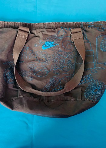 Nike Kahverengi Baskılı Spor Çantası