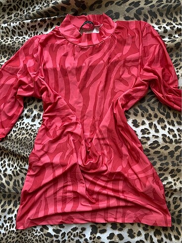 Pembe zebra bluz