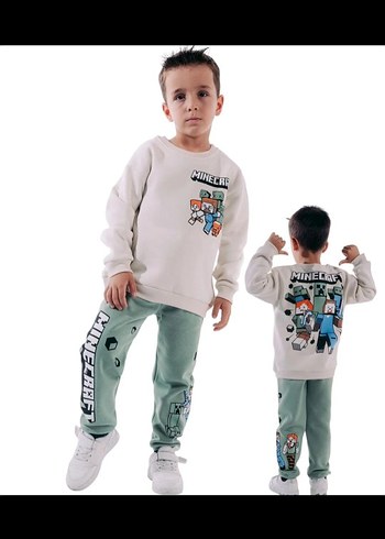 Minecraft Baskılı Erkek Çocuk Eşofman Takımı - Görsel 2